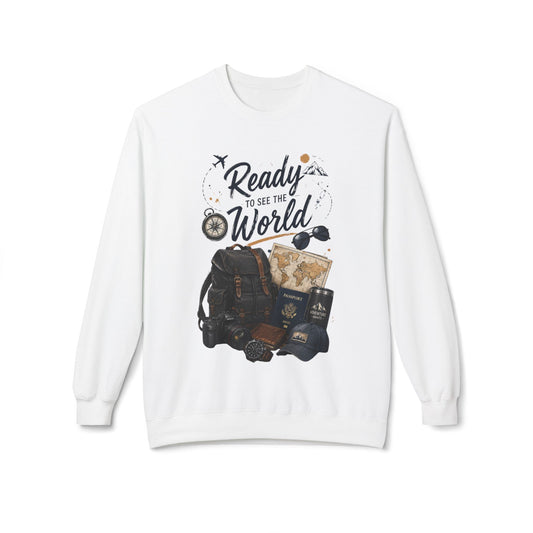 Ready to See the World Sweatshirt – Adventure Travel Graphic Sweatshirt