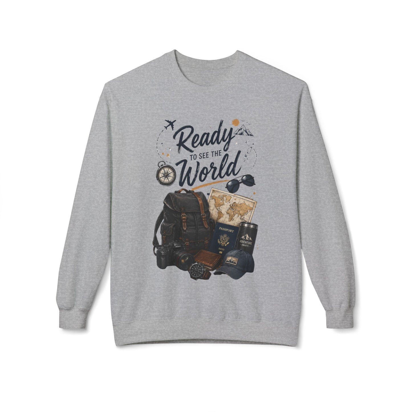 Ready to See the World Sweatshirt – Adventure Travel Graphic Sweatshirt