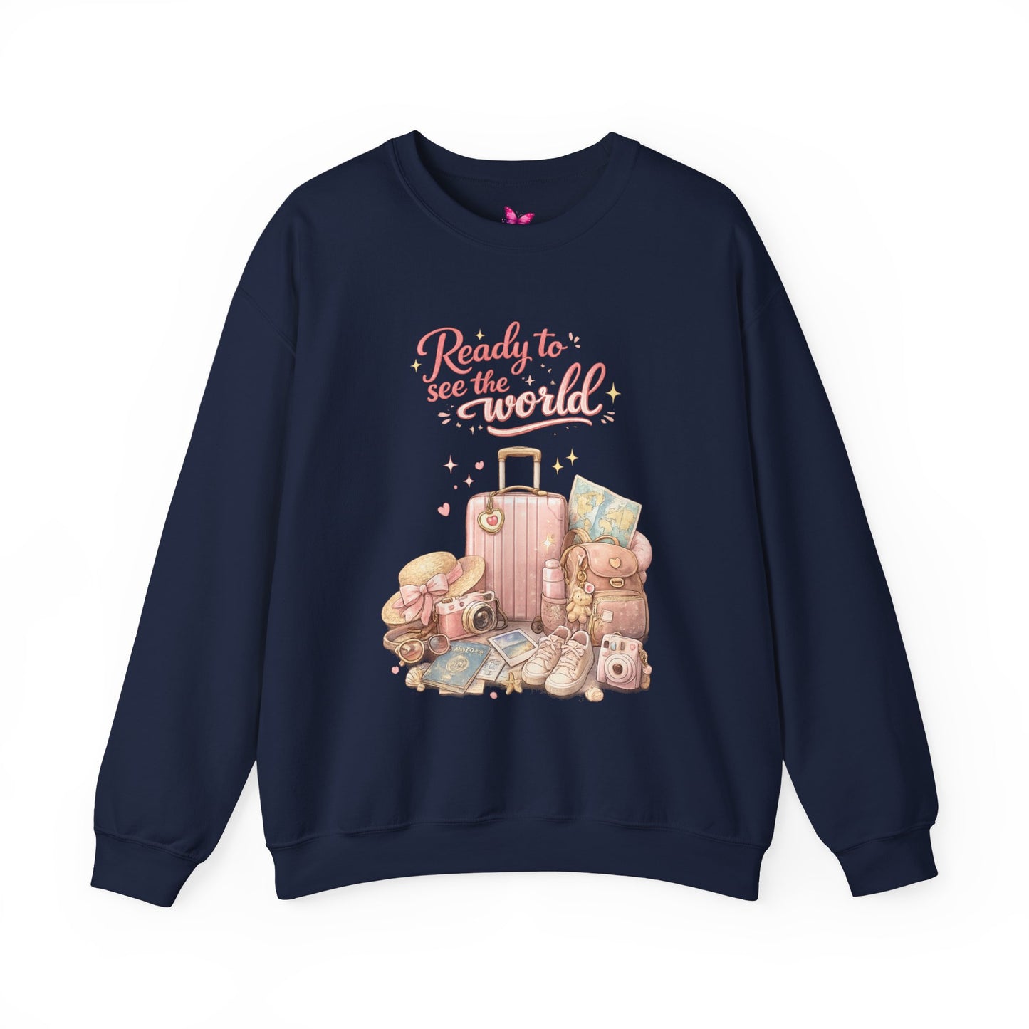 Ready to See the World Adventure Sweatshirt – Trendy Travel Graphic Pullover
