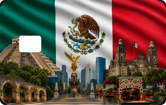 Mexico Design Debit Card Decal Skins, QTY 2 Decals same design