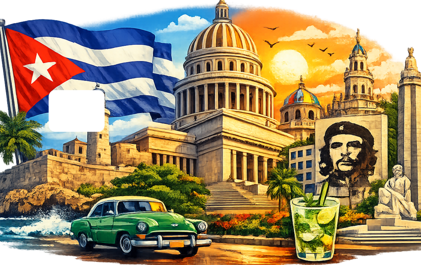 Cuban Debit Card Design, QTY 2 Same Design