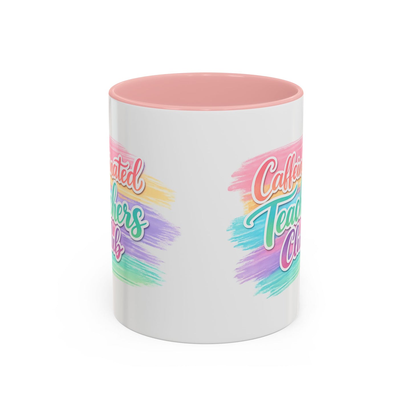 Caffeinated Teachers Club Mug | Cute Pastel Teacher Coffee Cup | Teacher Gift Mug