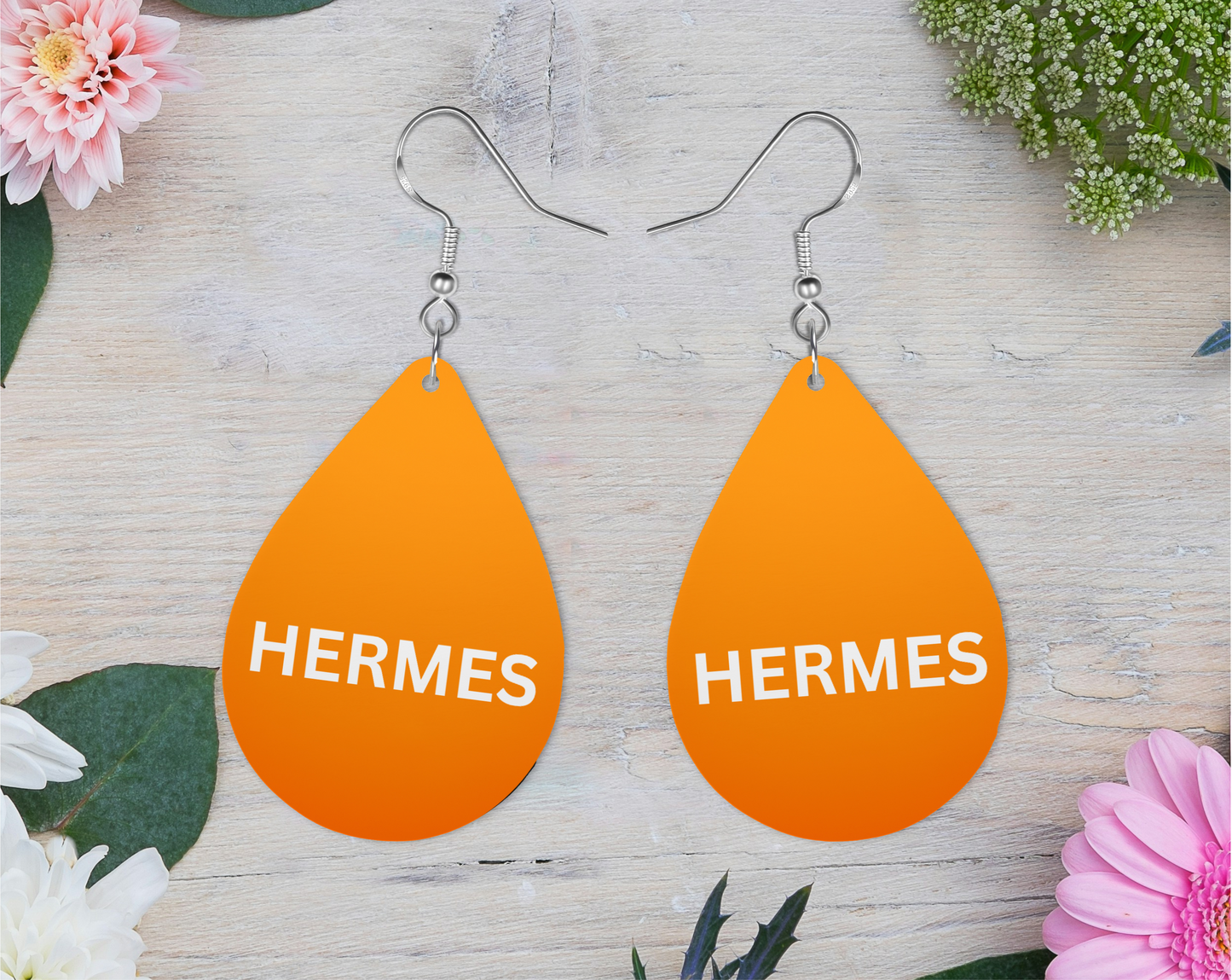 Orange Earrings, Fashion Design Teardrop Earrings