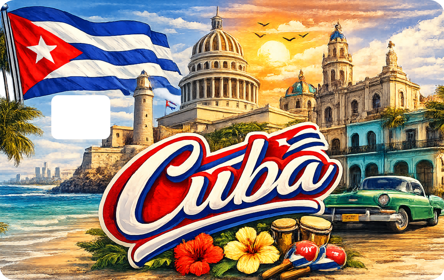 Cuban Debit Card Design, QTY 2 Same Design