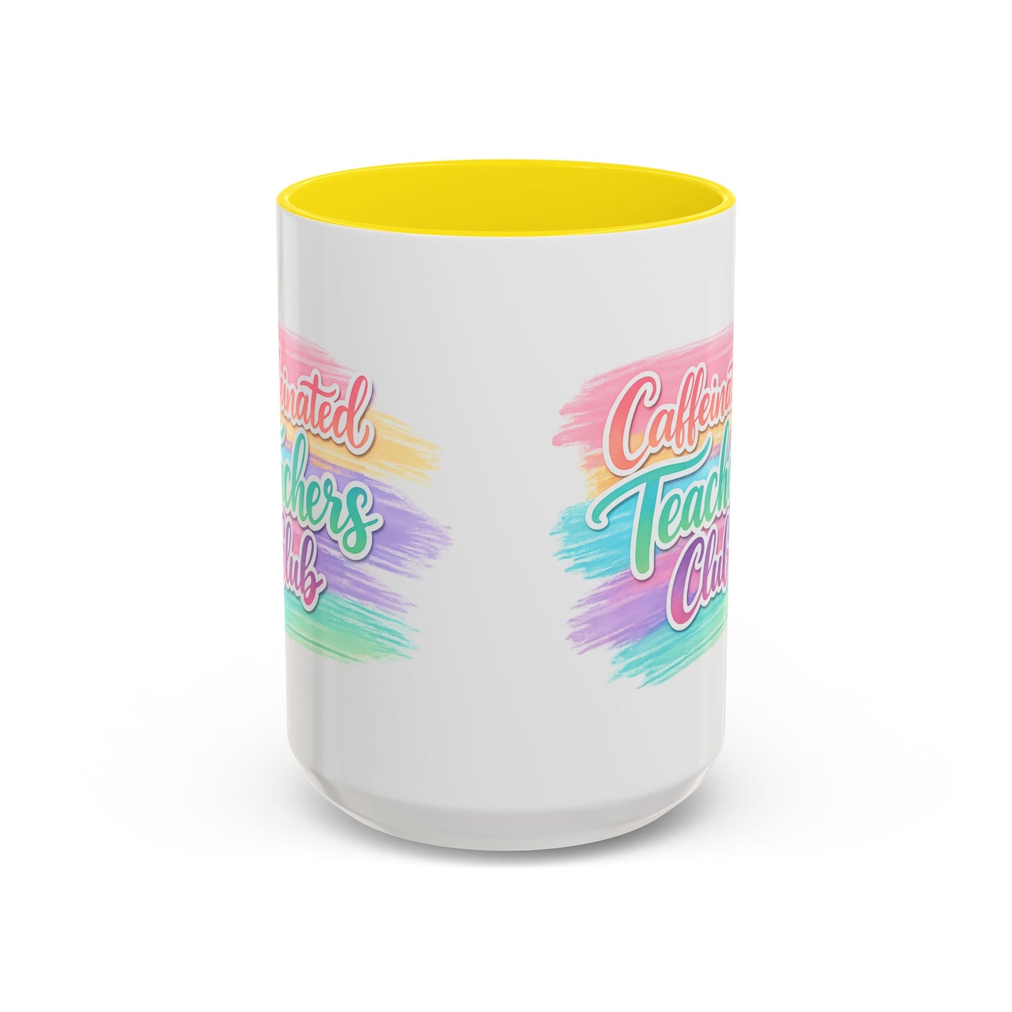 Caffeinated Teachers Club Mug | Cute Pastel Teacher Coffee Cup | Teacher Gift Mug