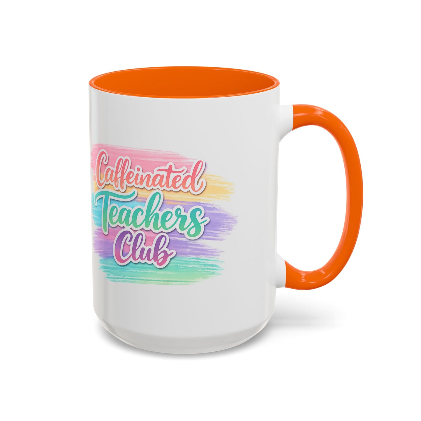 Caffeinated Teachers Club Mug | Cute Pastel Teacher Coffee Cup | Teacher Gift Mug