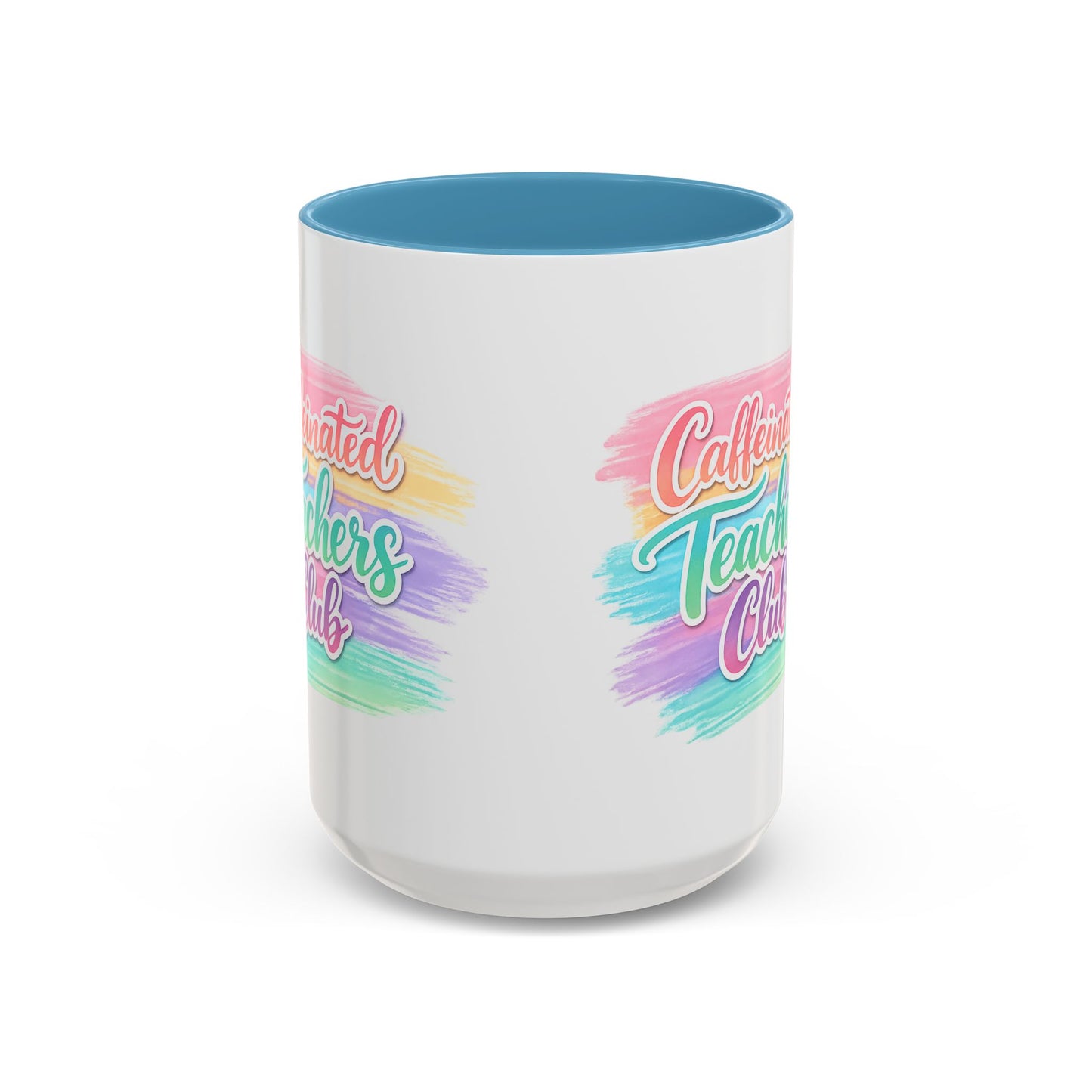 Caffeinated Teachers Club Mug | Cute Pastel Teacher Coffee Cup | Teacher Gift Mug