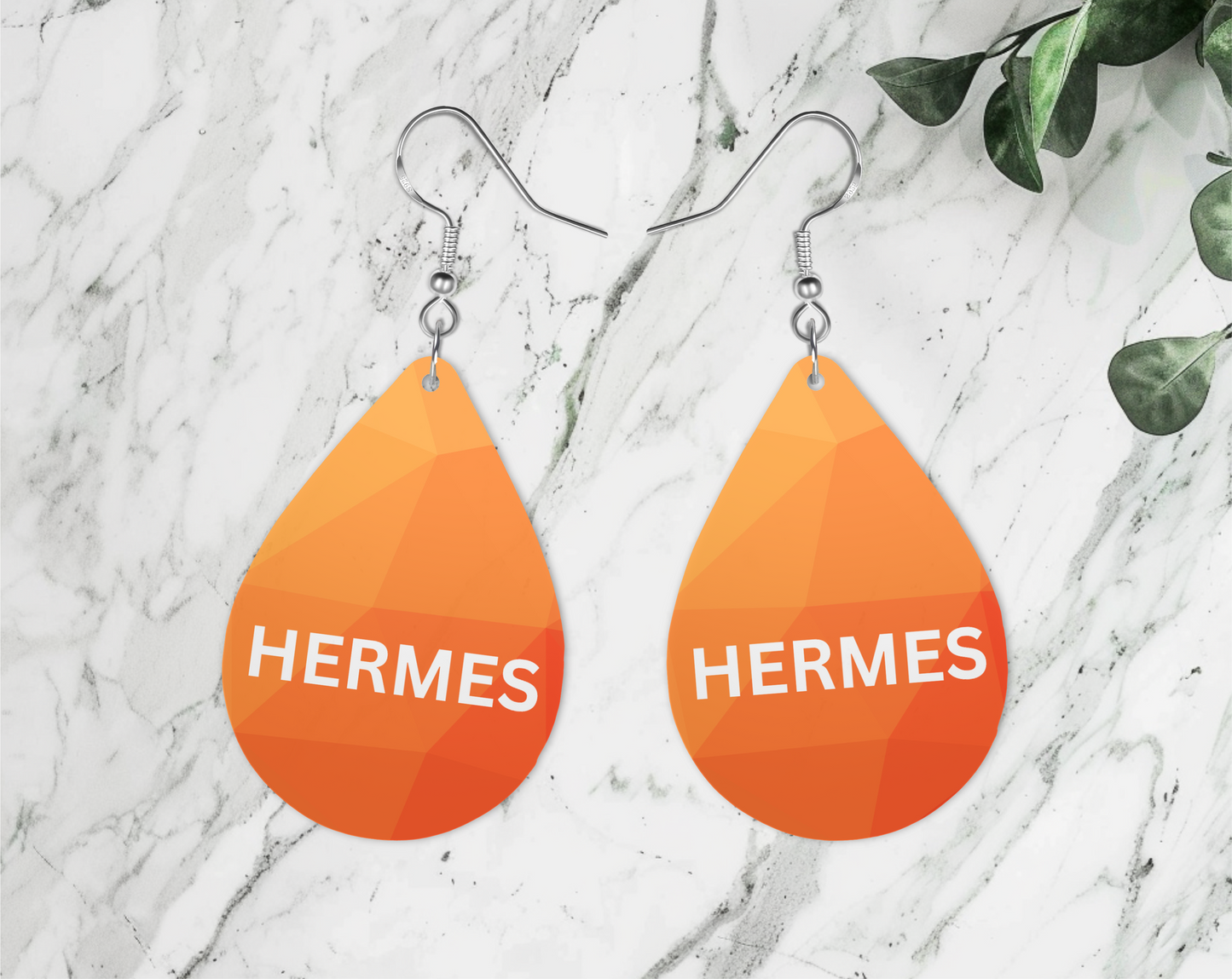 Orange Earrings, Fashion Design Teardrop Earrings