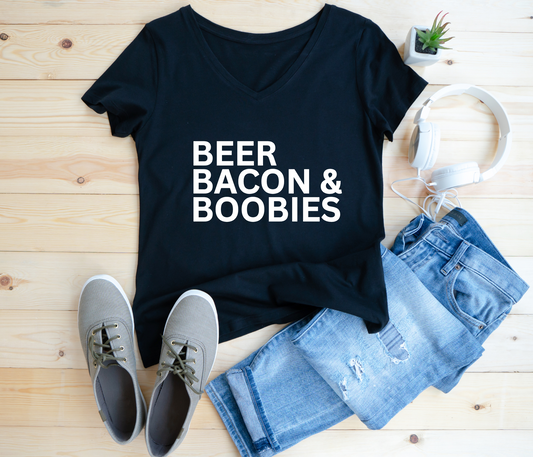 Beer, Bacon & Boobies T-shirt