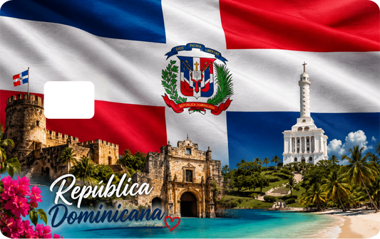Republica Dominicana Debit Card Decal, QTY 2 Same Design