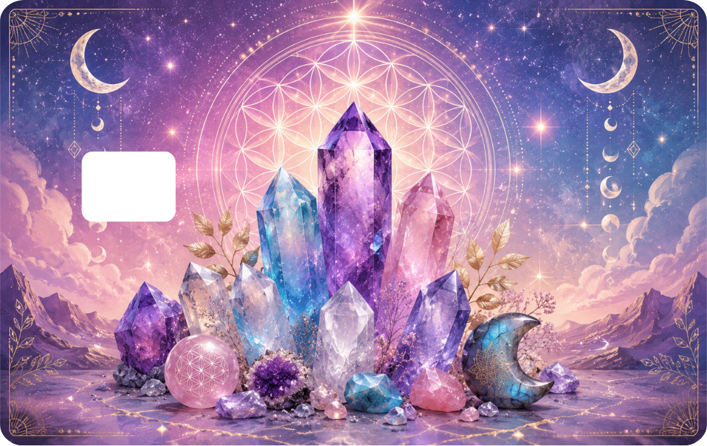 Crystal Design Debit Card Decal, QTY 2 Same Design