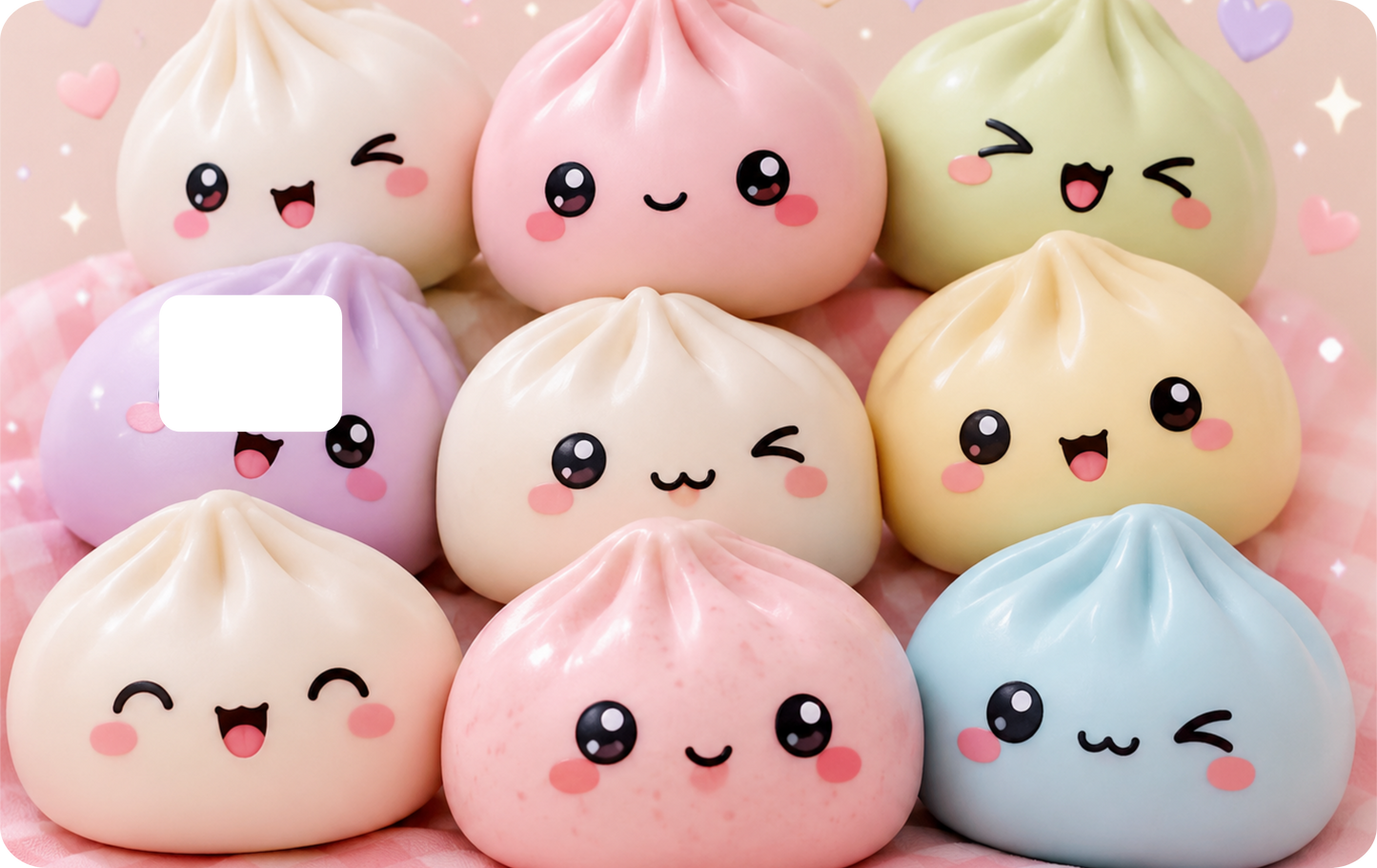 Dumpling Squishies Debit Card Sticker, QTY 2 same design