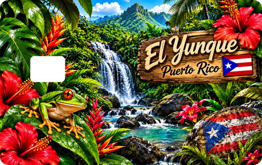 El Yunque Puerto Rico Debit Card Sticker Design, QTY 2 same design