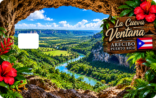 La Cueva Ventana Puerto Rico Debit Card Sticker Design, QTY 2 same design