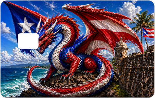 Puerto Rico Design Debit Card Decal Skins, QTY 2 Decals same design