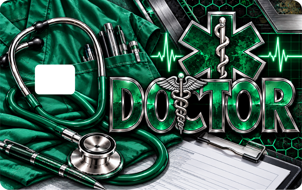 Doctor Debit Card Decal Sticker – Birthday Holiday Gift QTY 2 same design