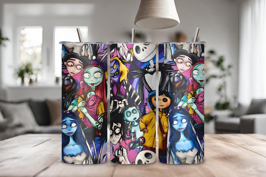 Multiple Cartoons Tumbler Design