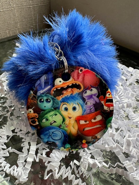 Inside Out Pom Pom Keychain