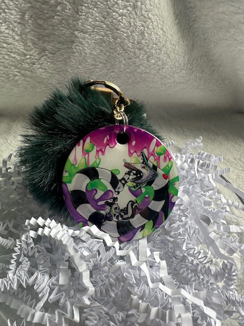 Cartoon Pom Pom Keychain