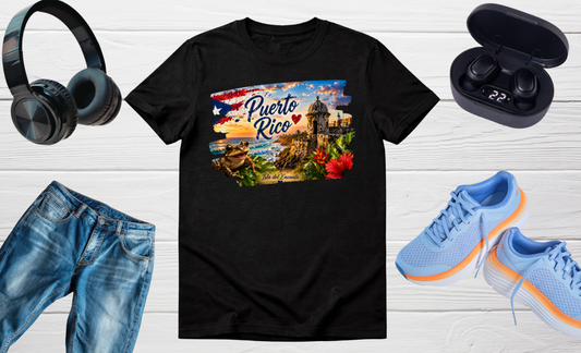 Puerto Rico T-Shirt – El Morro, Coquí Frog & Tropical Island Graphic Tee | Isla del Encanto Shirt