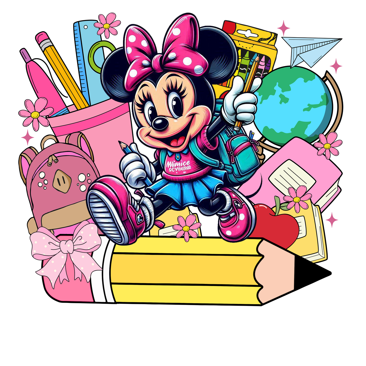 Minnie Personalized Back to School T-shirt