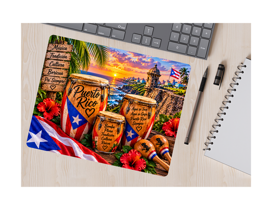 Puerto Rico Dominoes Mousepad, Desk Accessories