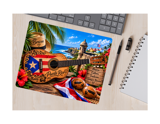 Puerto Rico Cuatro Mousepad, Desk Accessories