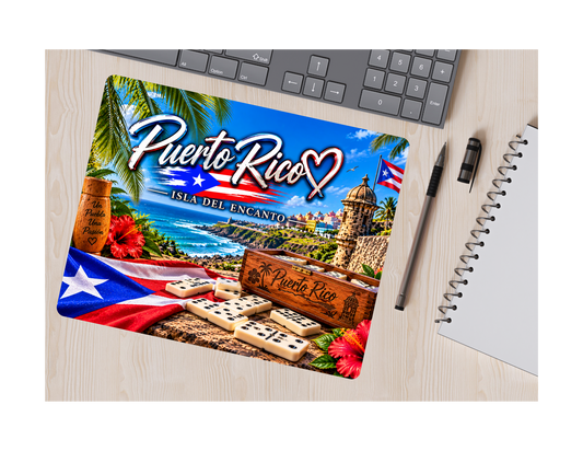 Puerto Rico Island Mousepad, Desk Accessories