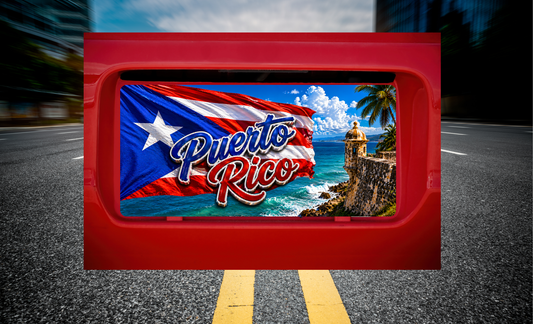 Puerto Rico License Plate | Boricua Flag Car Tag | El Morro Island Pride Auto Accessory