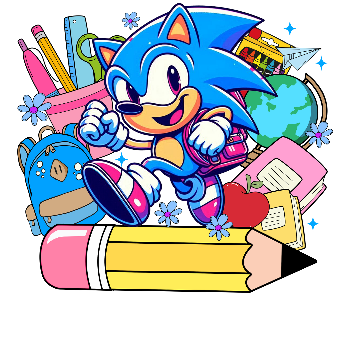 Sonic Personalized Back to School T-shirt