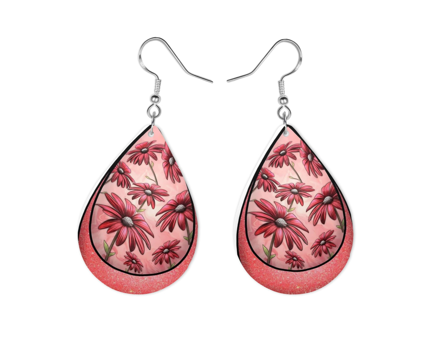 Pink Daisies Earrings