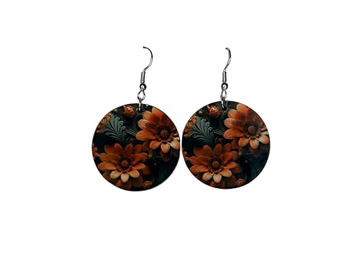 Red Flowers Drop Earrings
