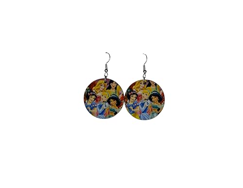 Princess Circle Drop Earrings