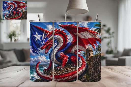 Dragon Puerto Rico flag Design